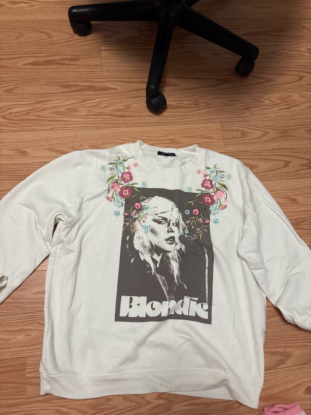 Blondie Graphic White Crewneck Sweatshirt